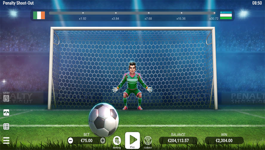 Jeu de casino en ligne Penalty Shootout