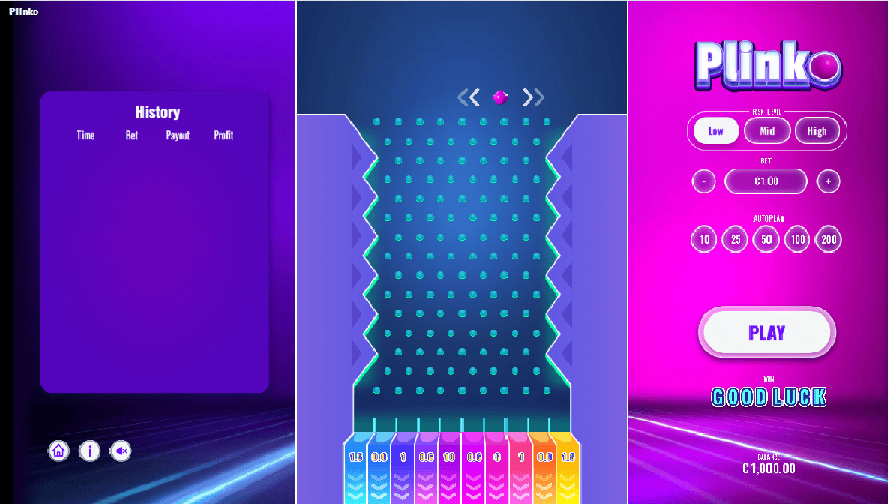 Jeu de casino en ligne Plinko